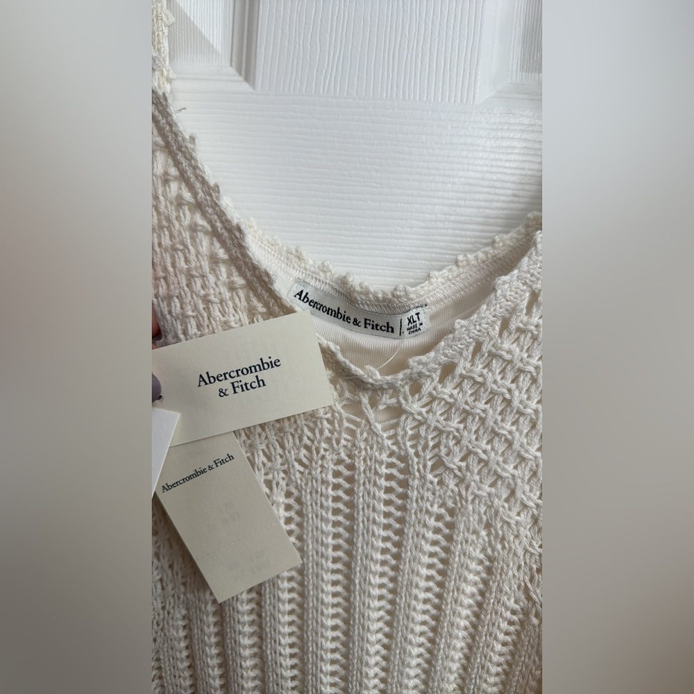 NWT Abercrombie and Fitch Crochet Style Mini Dress Cream
Color XL TALL(44” long) - Picture 9 of 11